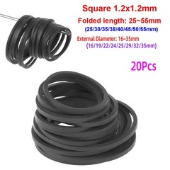 1.2mm Universal Mix Rubber Square Belts Tape for CD DVD Player Replacement 20pcs