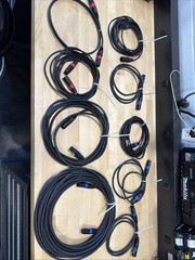 Monster cable , whirlwind unbranded XLR MICROPHONE CABLE, LOT OF 9