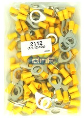 DNF (100 PACK)12-10 GAUGE YELLOW RING TERMINALS ELECTRICAL WIRE CONNECTORS 1/2″