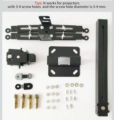 Projector Mount Wall or Ceiling Projection Mount Bracket with Adjustable Height