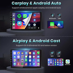Android 15+CAM Carplay For Toyota Corolla 2009-2013 GPS Nav Car Stereo Radio SWC