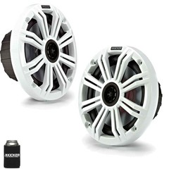 Kicker 6.5″ White Marine Speakers (QTY 2) 1 pair of OEM replacement speakers