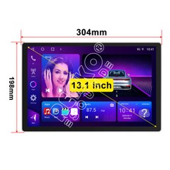 13.1”Android 8 CORE 6+128GB Car stereo Headunit DSP Carplay 2K QLED GPS FM 2DIN