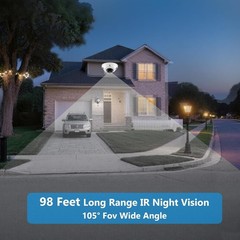 4K 8MP Mini Low Profile Dome PoE IP Camera Indoor 98 Ft Night Vision 2.8mm