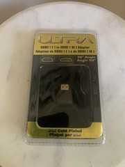 NIB Ultra 24K Gold Plated HDMI F to HDMI M Adapter 90 Degree Angle