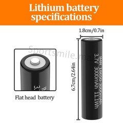 7 Pack 3.7 Volt Rechargeable Battery High Capacity 3000Mah