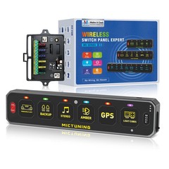 Wireless 208FT RGB Slim Switch Panel LED Momentary Pulsed Flash Switch Controls