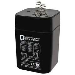 Mighty Max ML5-6S -6 Volt 5 AH, Spring S2 Terminal, Rechargeable SLA AGM Battery