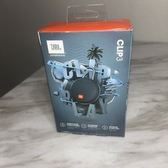 JBL CLIP3 BLU Waterproof Bluetooth Speaker – Ocean Blue 10 Hours Playtime