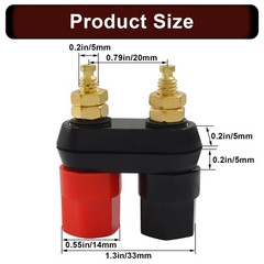 Zorveiio 2 Pack Banana Plug Jack Female Socket Gold Plated 2pcs,