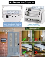 Portable Motion Sensor Alarm And Entrance Alert Chime With 90dB Siren Sound