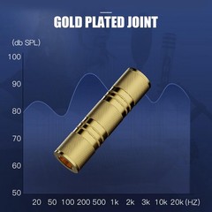 3.5mm Female To Female Aux Coupler Stereo Jack Extender Gold Plated 3 Pcs