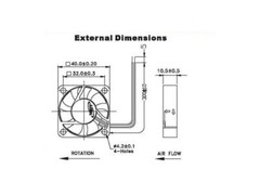 ULTRA QUIET FAN 40mm x 10mm 12VDC, 0.08A, AUDIOPHILE, TUBE AMPLIFIERS, HI-FI