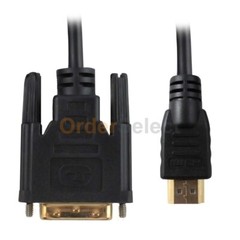 6FT HDMI to DVI D 24+1 Male Gold Adapter Cable HDTV Projector Laptop Cord Plug