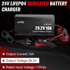 24V 10A Lifepo4 Battery Charger, 29.2V Lithium Battery Charger, Fast Charging, O