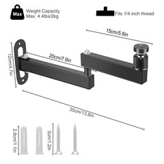 Universal Ceiling Wall Projector Mount 360° Adjustable Foldable Arm Bracket