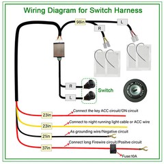 Universal 100W Car Seat Heater Kit 2 Seats Carbon Fiber 3-Level 12V Heating Pads