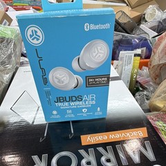JLab JBuds Air True Wireless Bluetooth Earbuds, Custom EQ, Everyday Proof, White