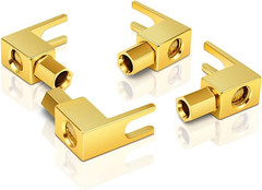 Hifi Banana Plug to Spade Adapter – Vintage Speaker Amplifier Connectors/Banana
