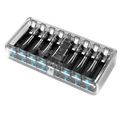 BEVIGOR AA AAA Battery Charger 8 Bay for NiMH NiCD Rechargeable Transparent
