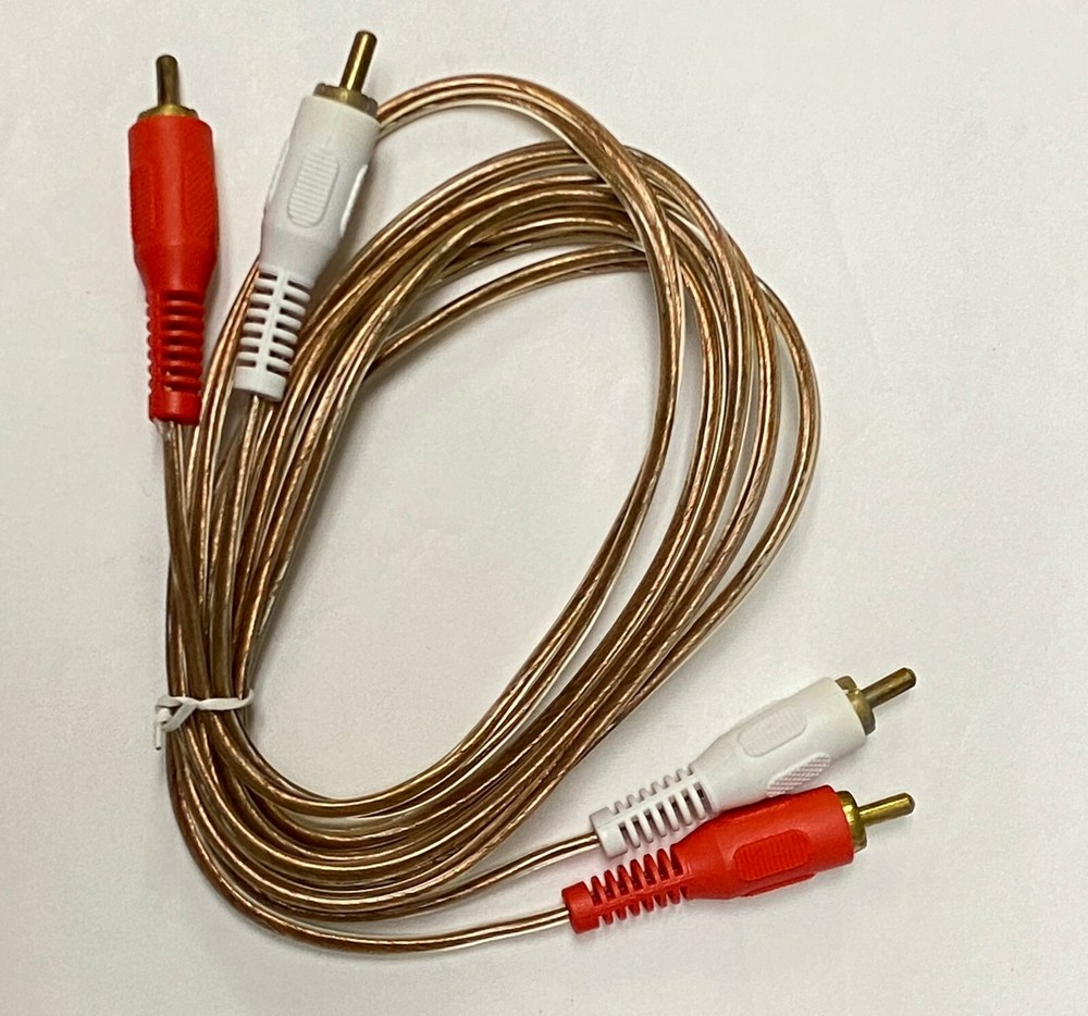6Ft Stereo Audio AV Cable Dual RCA 2 Male To 2 Male Gold-Plated BUY 2 GET 1 FREE