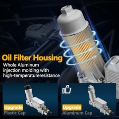 Full Aluminum Engine Oil Cooler 3.6 Oil Filter Housing Aluminum Cap 2011-2023