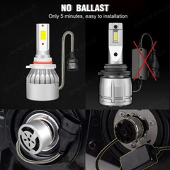 For Dodge Charger 2016-2019 -2PC 6000K White 9005 LED Headlight Bulbs Hi/Lo Beam