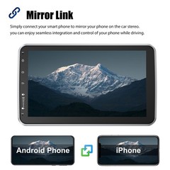 Rotatable 10.1” Android 15 Touch Screen Car Stereo Radio GPS Wifi Single 1 DIN