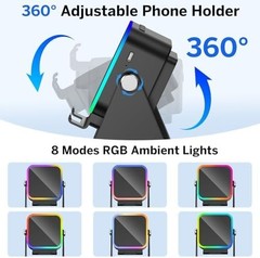 Wireless Induction 5-in-1 Bluetooth Speaker, Cell Phone Stand with Stereo Sound