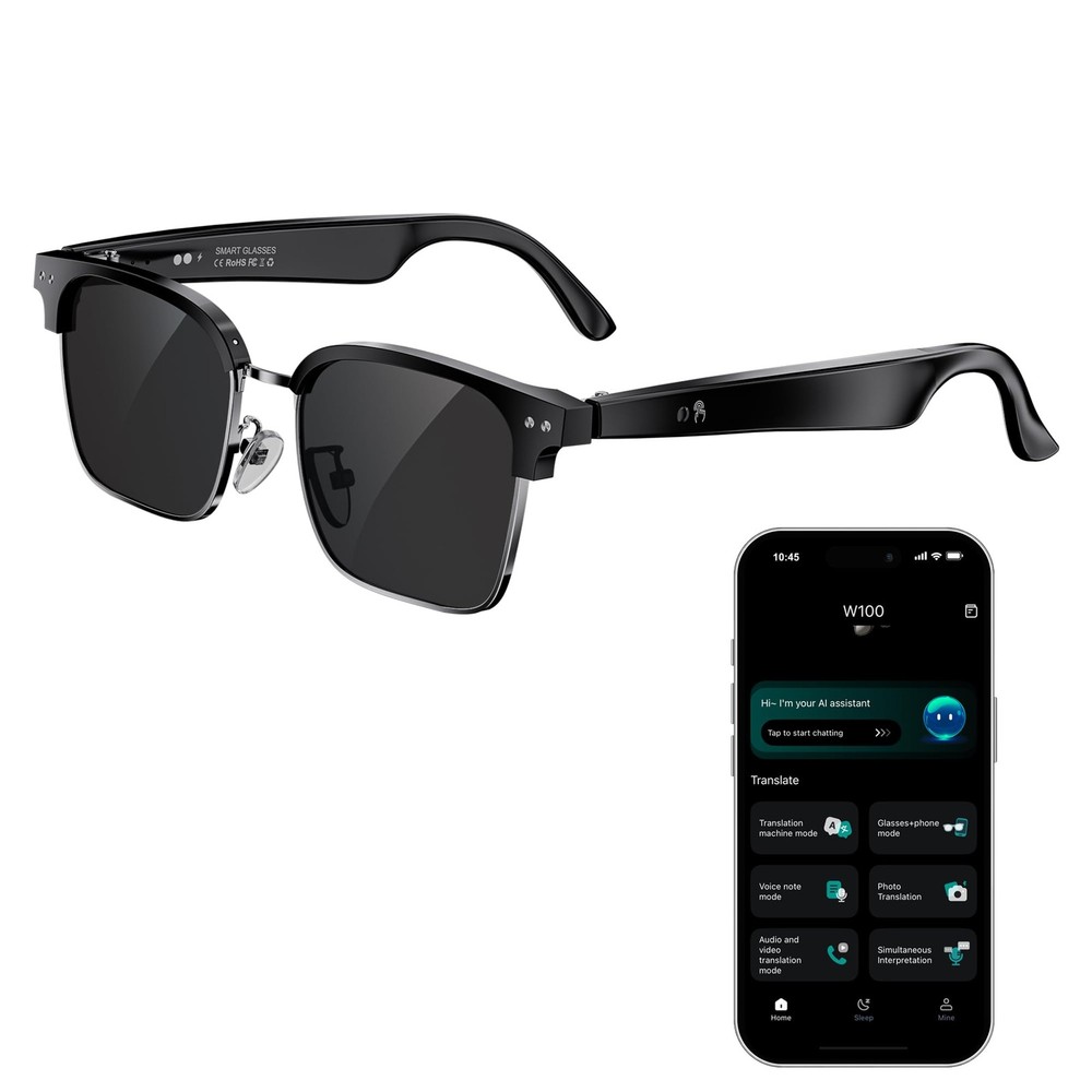 AI Smart Glasses for Women and Men, Bluetooth Translation Glasses with Chat G…