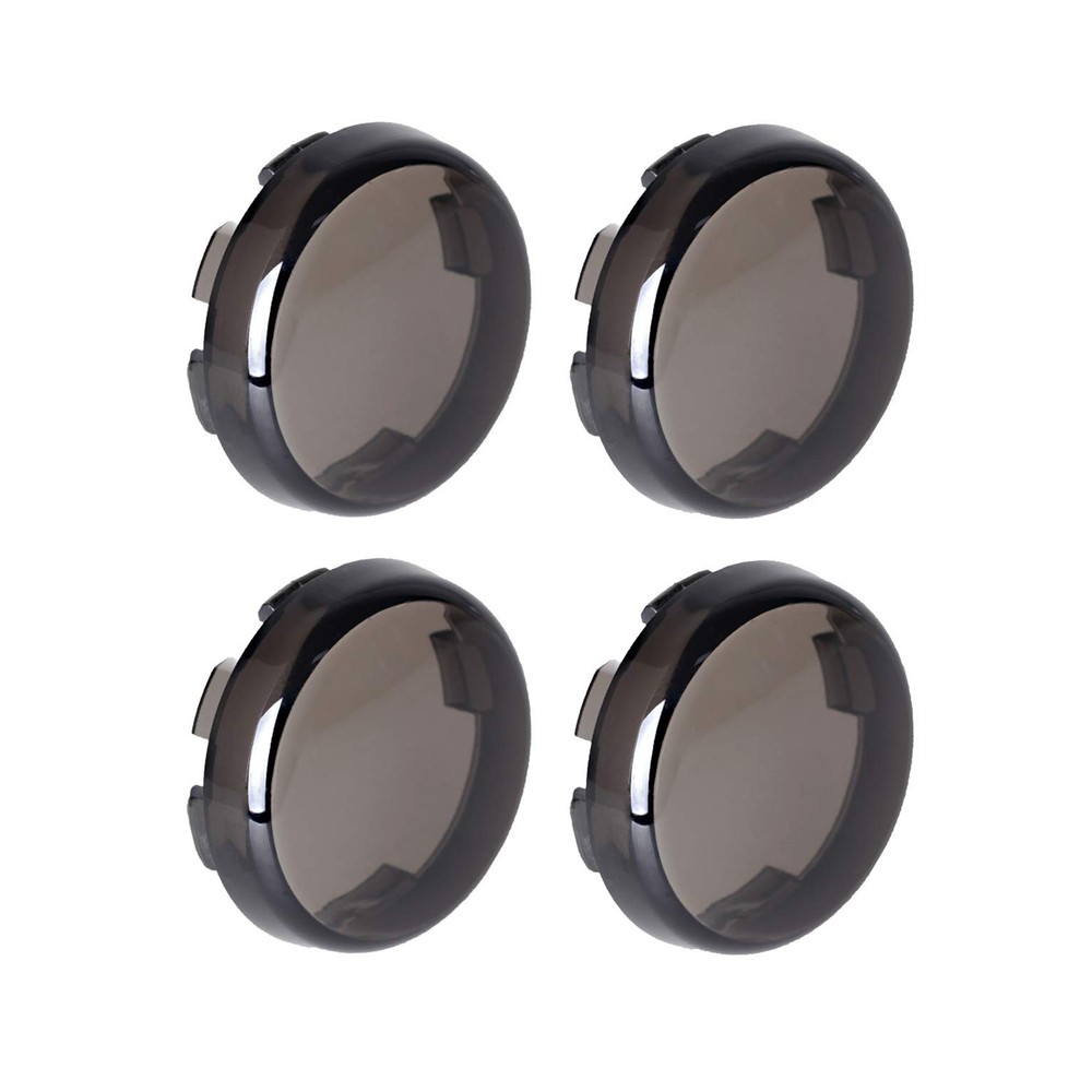 Smoke Bullet Turn Signal Light Lens Cover for Harley Motorcycles, 4 Pack