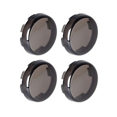 Smoke Bullet Turn Signal Light Lens Cover for Harley Motorcycles, 4 Pack