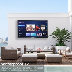 Sylvox 55In 4K UHD Outdoor Android TV IP55 Waterproof TV Partial Sun Deck pro