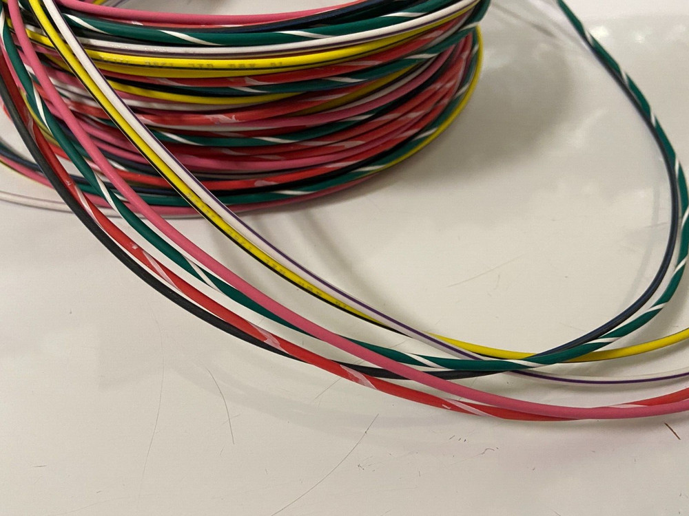 16 AWG GXL HIGH TEMP AUTOMOTIVE POWER WIRE 6 STRIPE COLORS 25 FT EA PARA