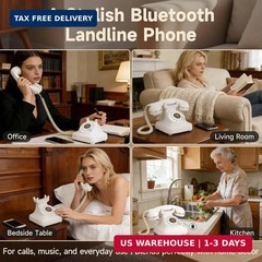 Bluetooth Rotary Landline Phone, Retro Bluetooth Home Phone, Vintage Old Fashion