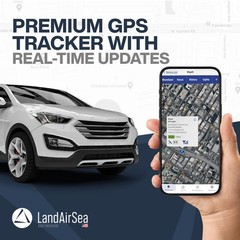 LandAirSea 54 GPS Tracker – Made in the USA from Domestic & Pack of 1, Black
