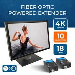 OREI 4K@60Hz HDMI™ Extender – 10km (Fiber-Optic) (UHD-FOHD10-K)