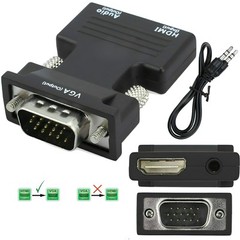 HDMI TO VGA HDMI Female to VGA Male Converter adapter w/ Audio Support 1080P