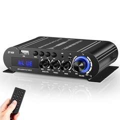 Bluetooth 5.0 Stereo Audio Receiver Amplifier 2.1 Channel Hi-Fi Amp &USB/RCA/AUX
