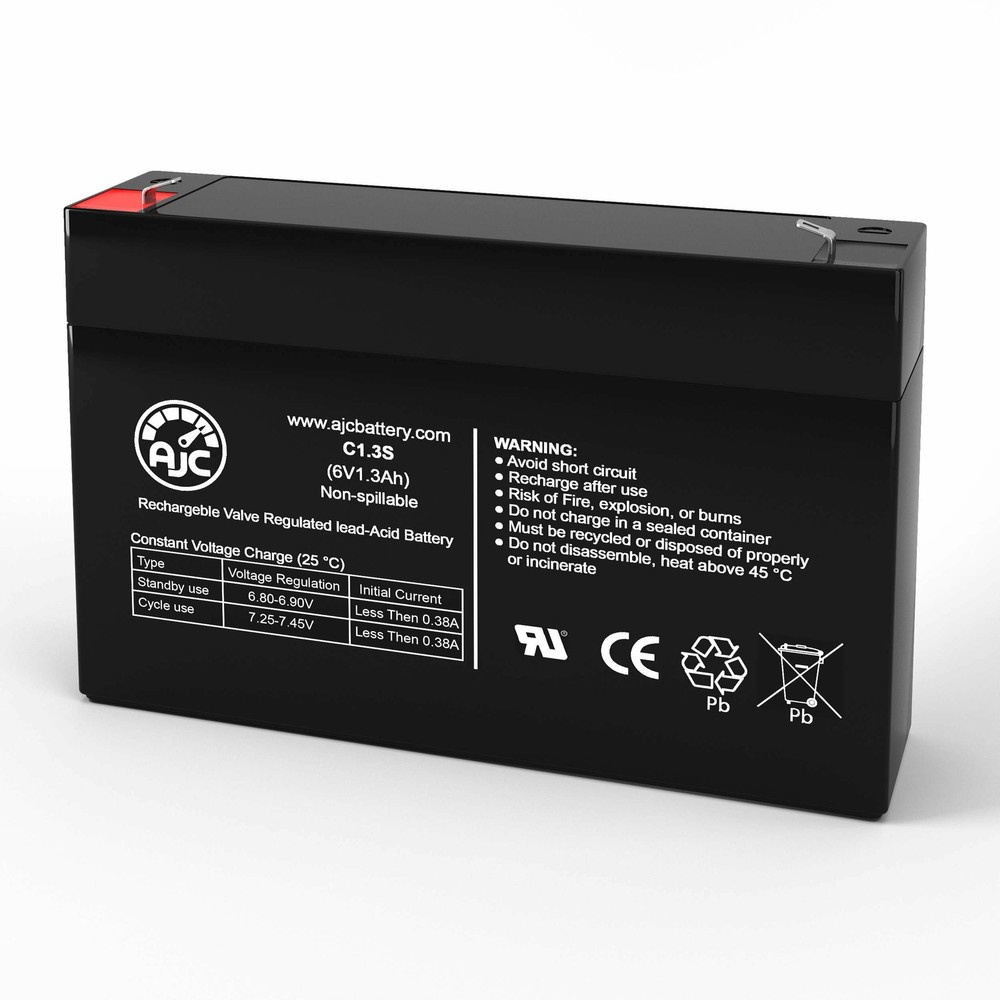MK ES1.2-6 (6V 1.3AH) 6V 1.3Ah Wheelchair Replacement Battery