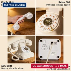 Bluetooth Rotary Landline Phone, Retro Bluetooth Home Phone, Vintage Old Fashion