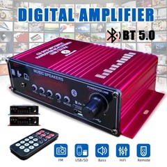 400W HiFi bluetooth Power Amplifier 2 Channel Stereo Home Audio Amp Receiver AUX