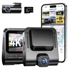 4K+1080P Dash Cam Front and Rear WiFi 6 GPS APP ADAS Camera Night Vision 64GB TF