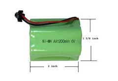 6V 1200mAh Ni-Mh AA Rechargeable Battery Pack with SM 2P Plug