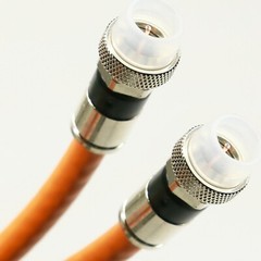 100ft ORANGE DIRECT BURIAL RG6 18AWG COAXIAL CABLE WEATHER BOOT FITTINGS UL ETL