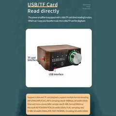 DC 9V-24V 80W+80W Bluetooth 5.0 Class D Stereo HiFi Mini Audio Amplifier wr