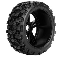 New Powerhobby 1/8 Buggy Black Raptor Belted Tires / Wheels Claw