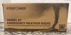 FosPower NOAA Emergency Weather Radio A1 7400mWh Portable Power Bank, AM/FM, USB
