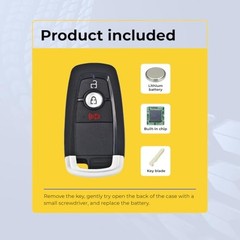 Replcament Key Fob Compatible with EcoSport 2018-2023 FCC M3N-A2C93142300