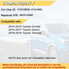 Key Fob Replacement for 2014-2017 Toyota Camry/ 14-19 Corolla/ 16-18 Tacoma C…
